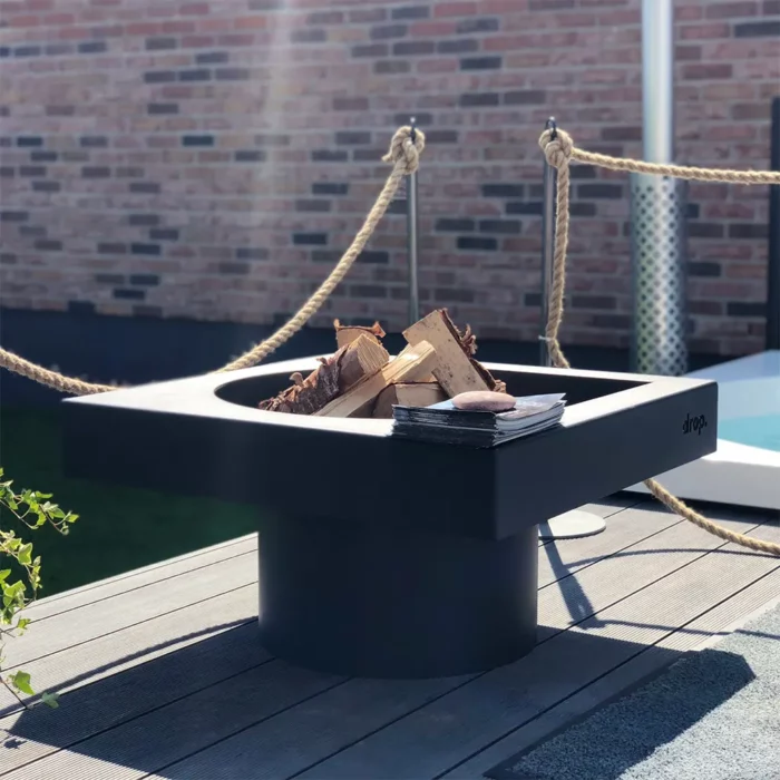 Drop Design Fire, Brasero Design Extérieur - Fire Pit - Nordic Design Shop