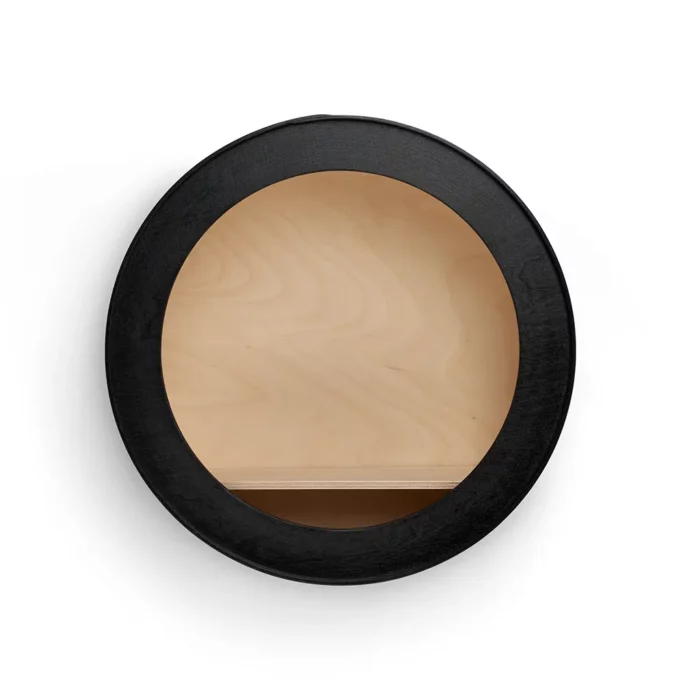 Étagère murale ronde Aski en noir