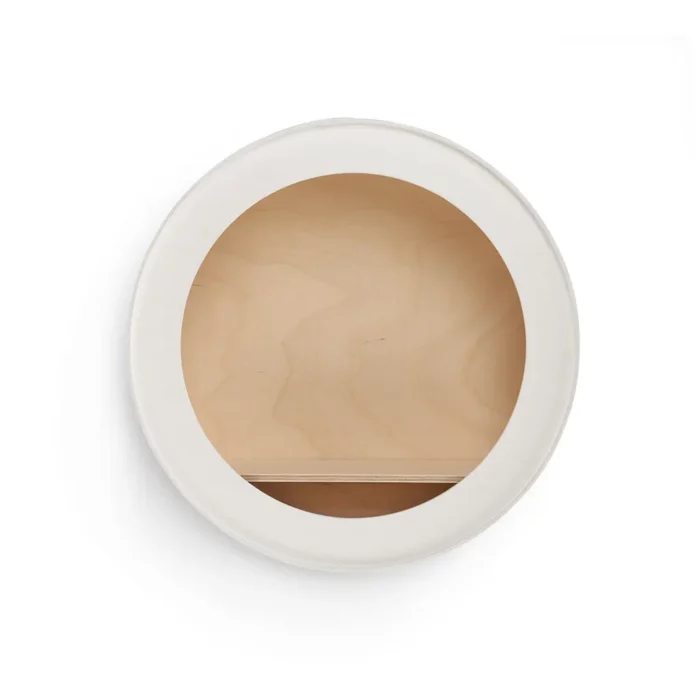 Étagère murale ronde Aski en blanc
