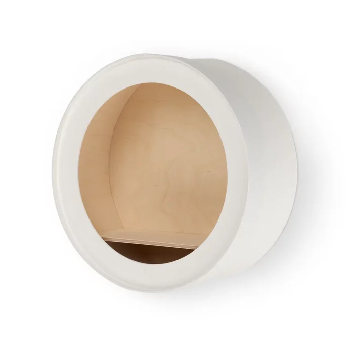 Étagère murale ronde Aski en blanc